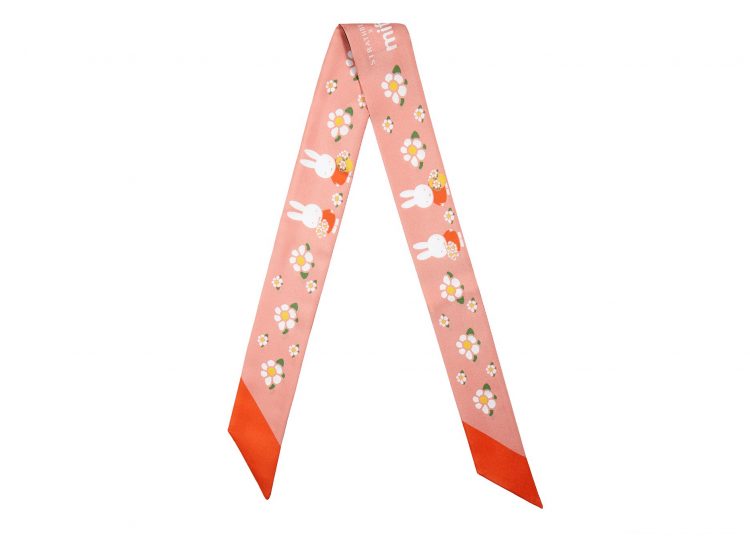 SILK SKINNY SCARK MIFFY ROSE