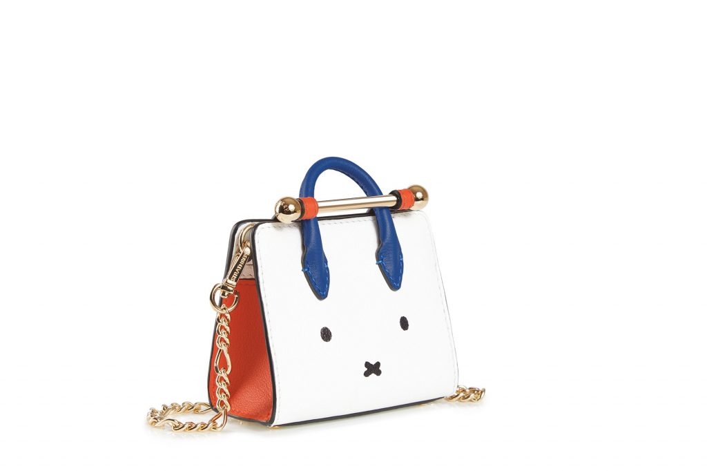 HE STRATHBERRY MINIATURE TOTE MIFFY FACE WHITE/MAPLE/COBALT