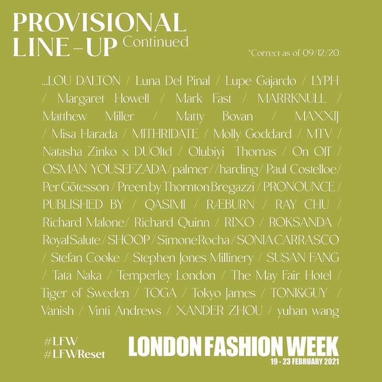 London Fashion Week 2021